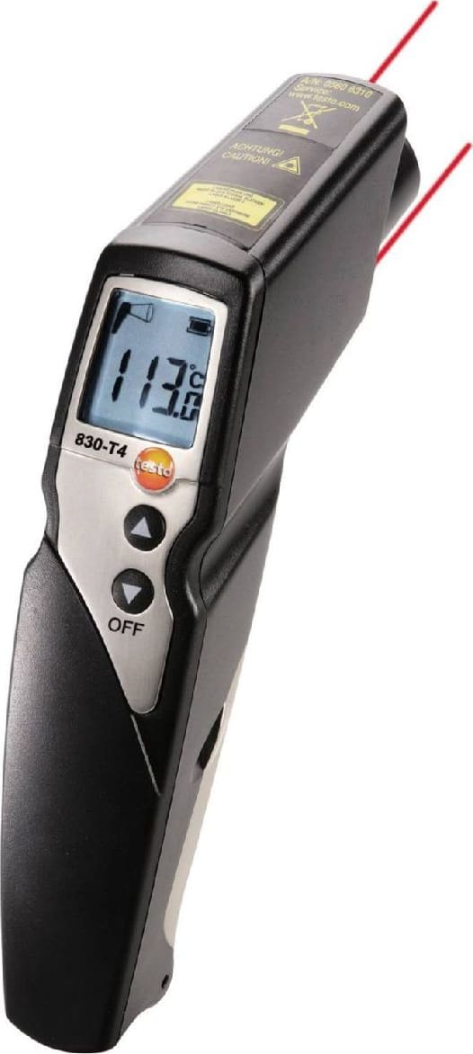 Testo 830-T4 - Infrared Thermometer with 2 Point Laser Marking, 30:1 Optics