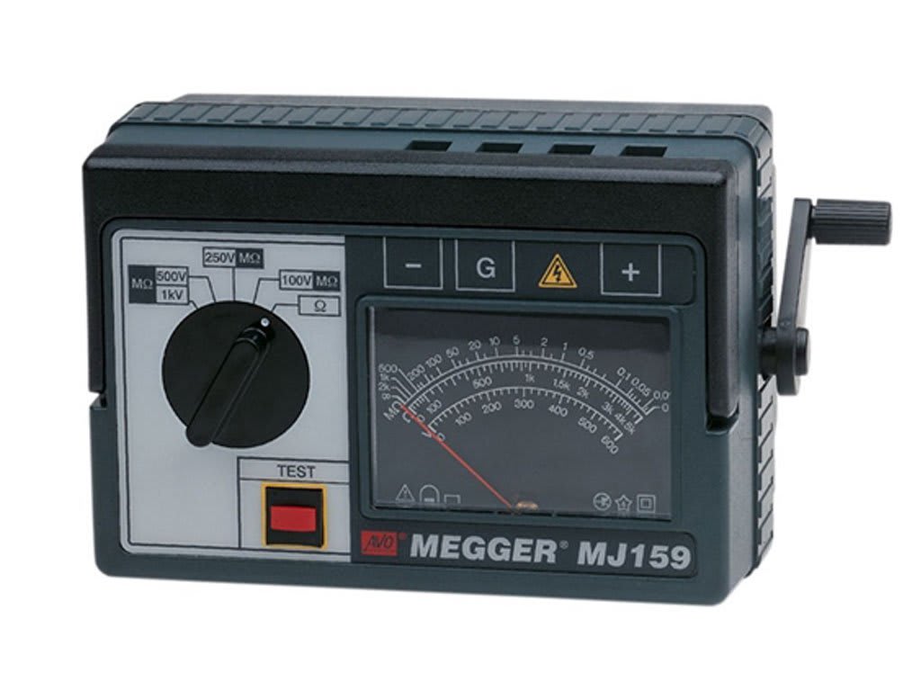 Megger MJ159 (212159) Megohmmeter/Insulation Tester, Hand-Cranked