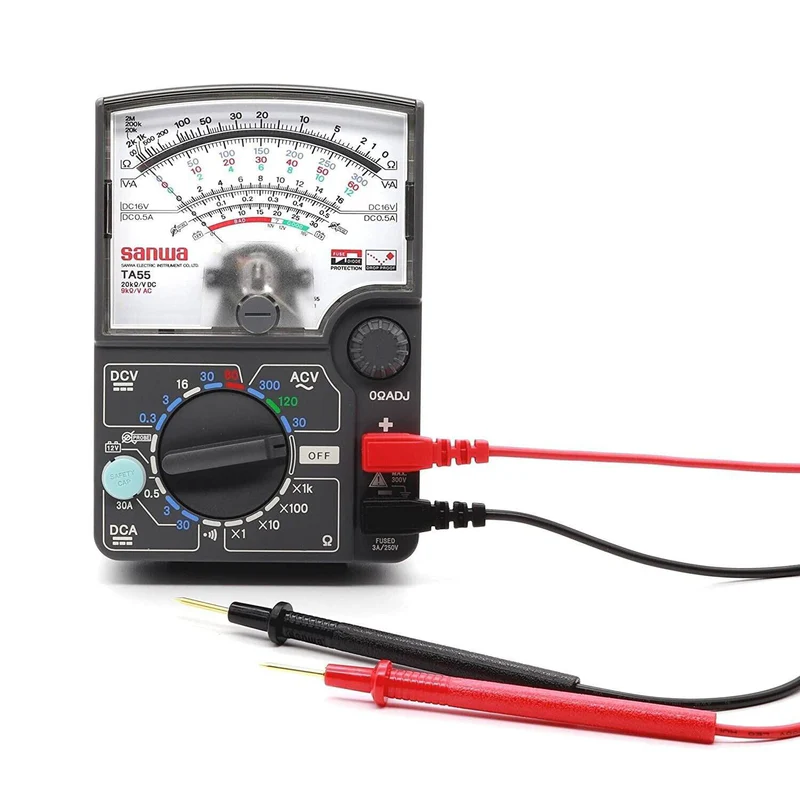 Sanwa TA55 Analog Multimeter 30A Range for Automotive Applications
