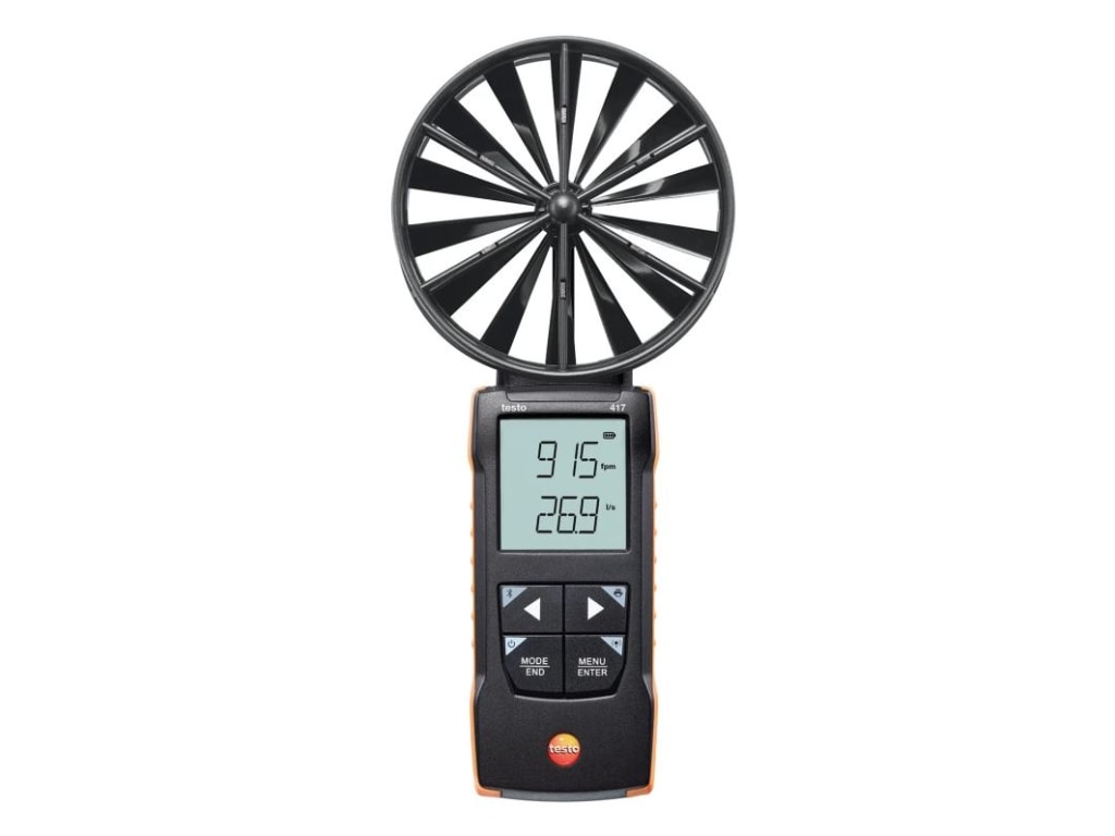 Testo 417 Digital 4 inch Vane Anemometer with App Connection