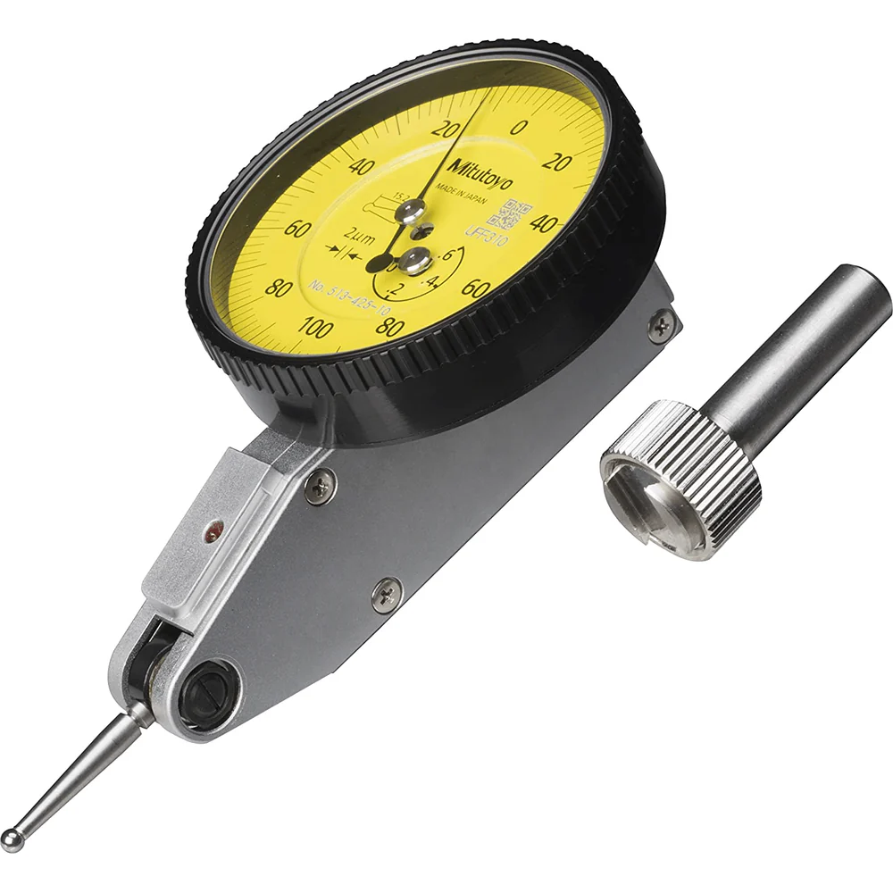 Mitutoyo 513-475-10E Horizontal Dial Test Indicator, Standard Basic Set, 0.2mm Range