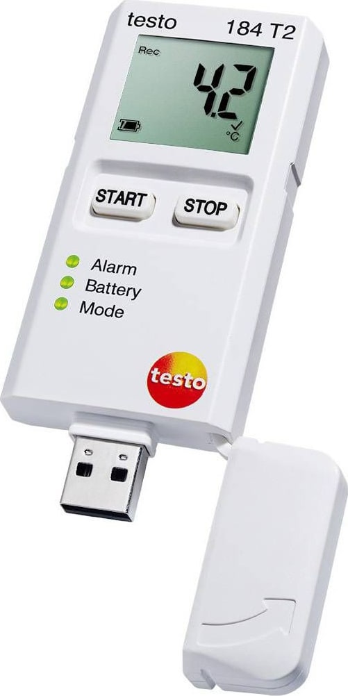 Testo 184 T2 - Short Term Temperature USB Transport Data Logger with LCD Screen