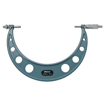 Mitutoyo 124-181 Series 124 Interchangeable Ball Anvil-Type Gear Tooth Micrometer, 200 to 225 mm, 0.01 mm graduation