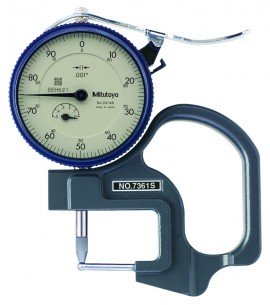 Mitutoyo 7361A Pipe Standard Thickness Gauge, 0 to 0.4"