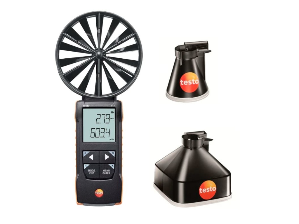 Testo 417 KIT 1 Vane Anemometer with Measurement Funnels
