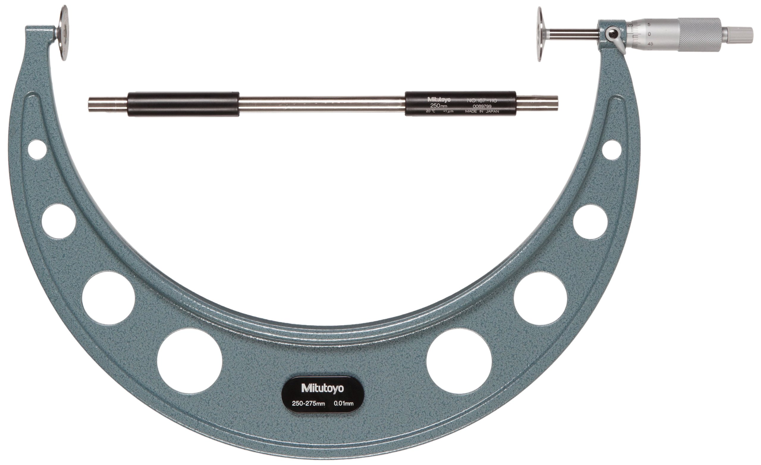 Mitutoyo 123-111 Disc Micrometer Hardened Steel, 250 to 275 mm