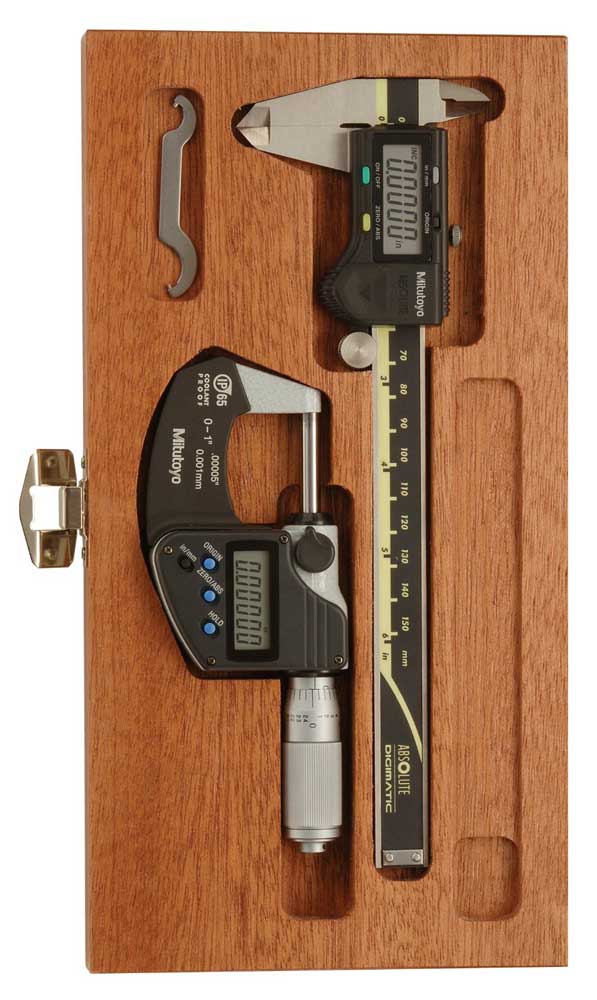 Mitutoyo 64PKA077B Machinist Caliper and Micrometer Digimatic Tool Kit,