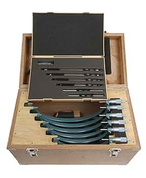 Mitutoyo 103-909 Outside Micrometer Economy Design Set, 6 to 12”, 0.0001"