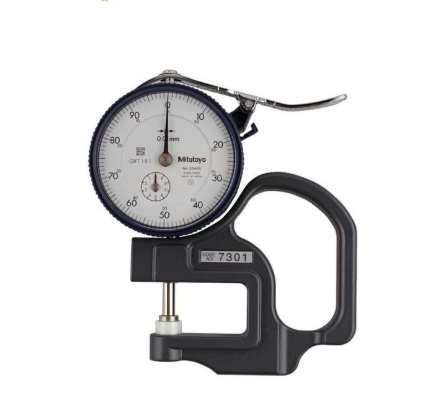 Mitutoyo 7326S Dial Thickness Gage, 0-0.05", Flat Ceramic Anvil