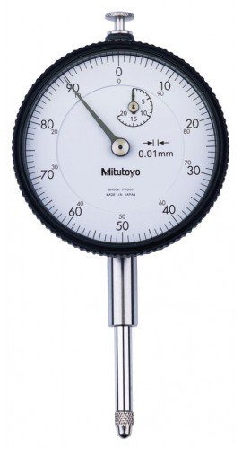Mitutoyo 2050A-19 Series 2 Metric Standard-Type Dial Indicator with lug back, 0 to 20 mm, 1 mm
