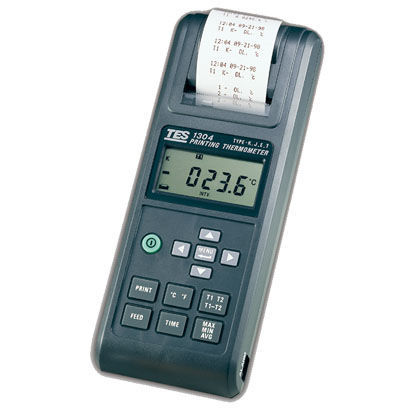 TES-1304 Dual-Channel Printing Thermometer