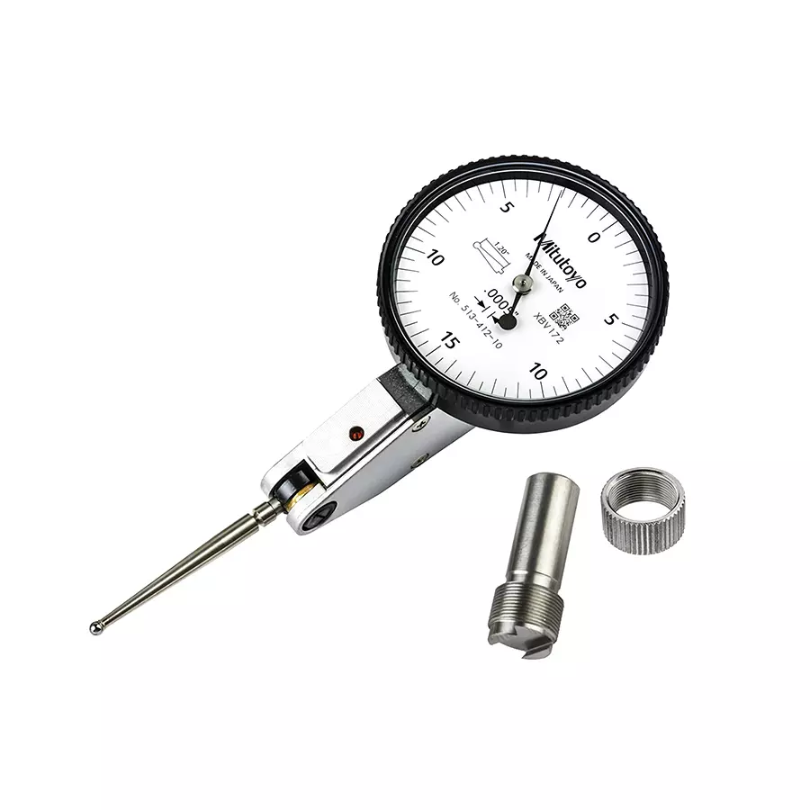 Mitutoyo 513-402-10T Standard Horizontal Dial Test Indicator with carbide contact point, 0 to 0.03", imperial
