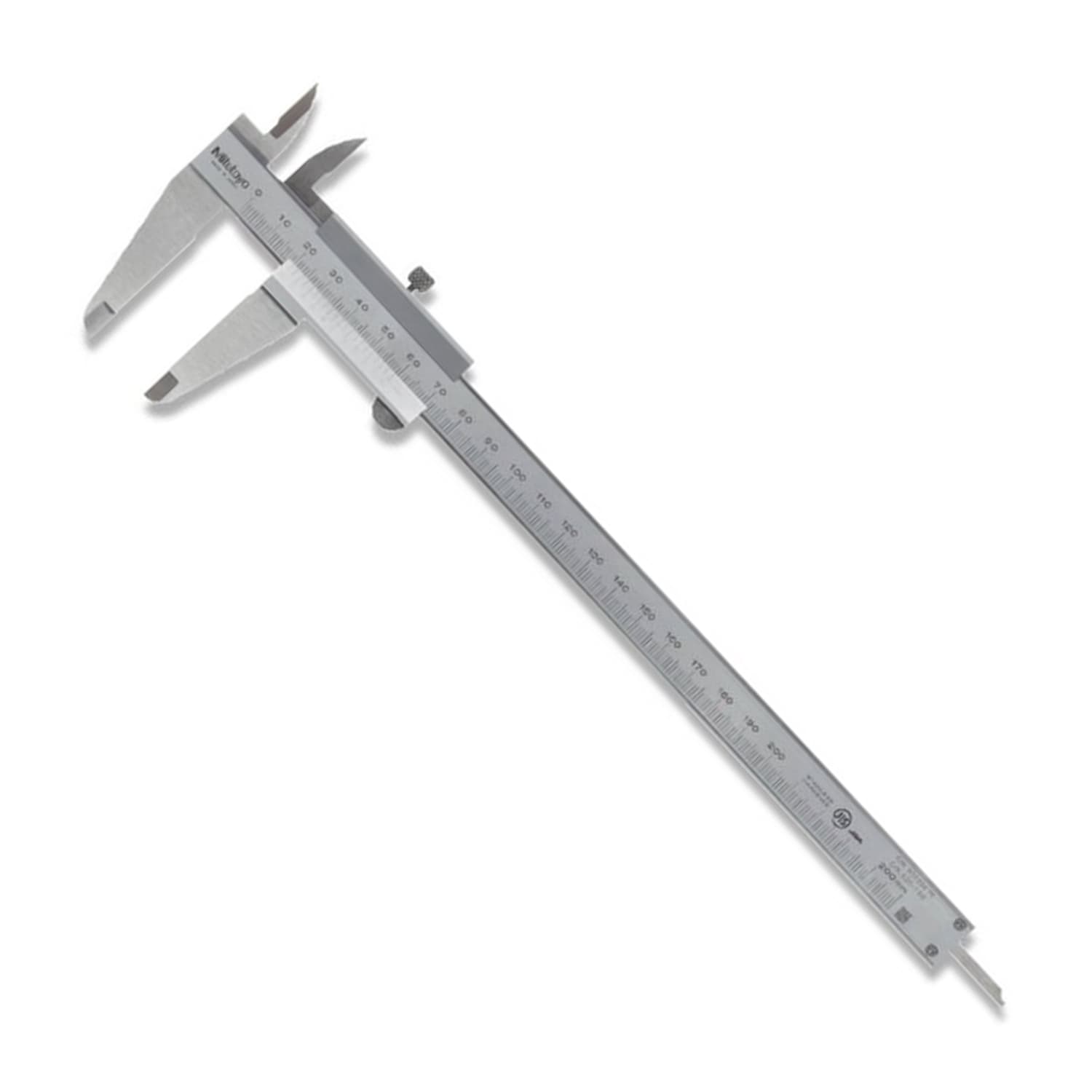 Mitutoyo 530-108 Standard Vernier Calipers, 0 to 200 mm, Metric