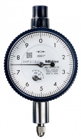 Mitutoyo 1802A-10 Series 1 Compact Dial Indicator, 0.025", SAE