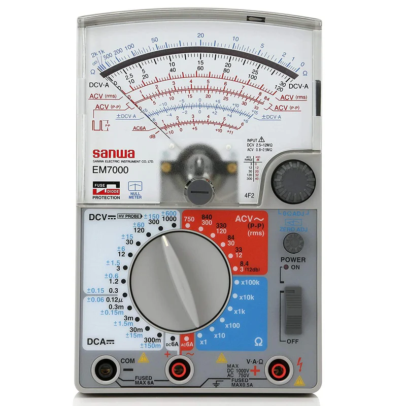 Sanwa EM7000 Analog Multimeter High Sensitivity FET for Measurement of Lower Capacitance