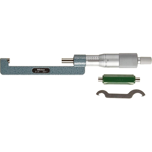 Mitutoyo 147-353 Hub Micrometer, 2 to 3"