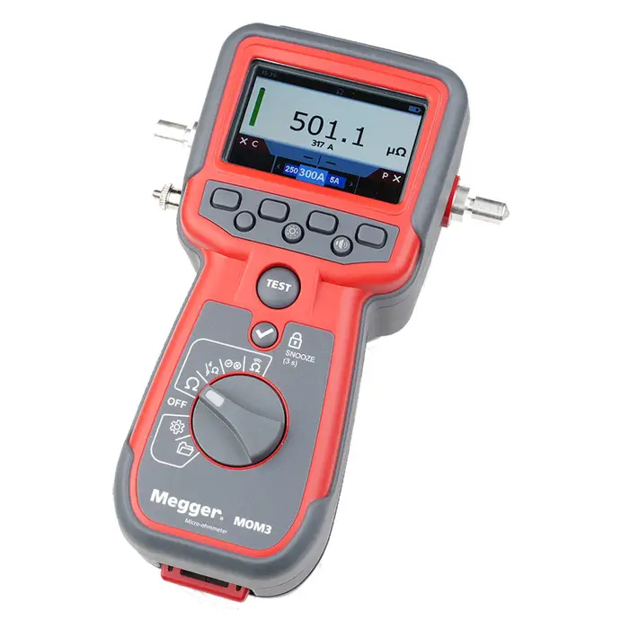 Megger BK-30291 MOM3 Handheld Micro-Ohmmeter, 3 m cable set