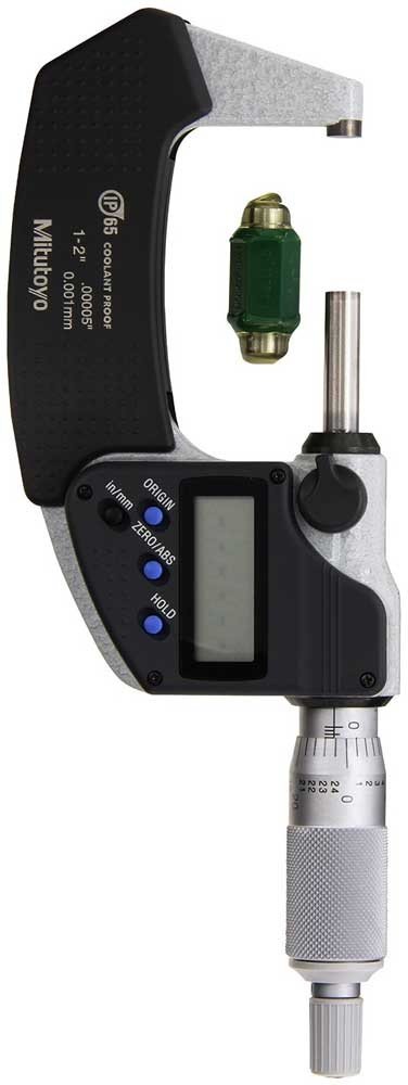 Mitutoyo 293-341-32 Coolant Proof IP65 Micrometer, 1-2" (25.4-50.8mm)