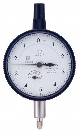 Mitutoyo 2923AB-10 Series 2 Standard Flat-Back Dial Indicator, 0.05", 0.0001" graduation