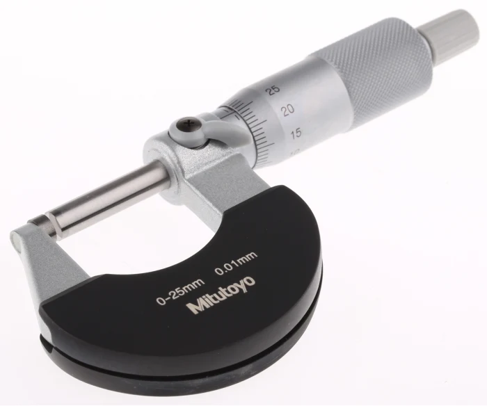 Mitutoyo 102-301 Series 102 Outside Micrometer, 0 to 25 mm