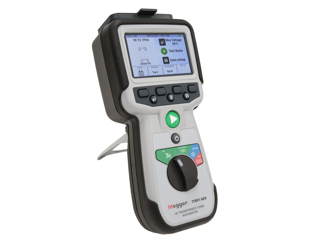 Megger TTRU1-ADV Handheld turns ratiometer, 62.5 VAC test set