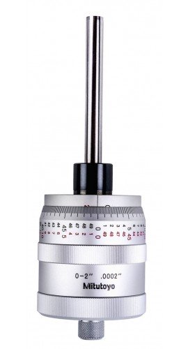 Mitutoyo 197-201 Series 197 Non-Rotating Spindle/Large Thimble Micrometer Head, 0 to 2"
