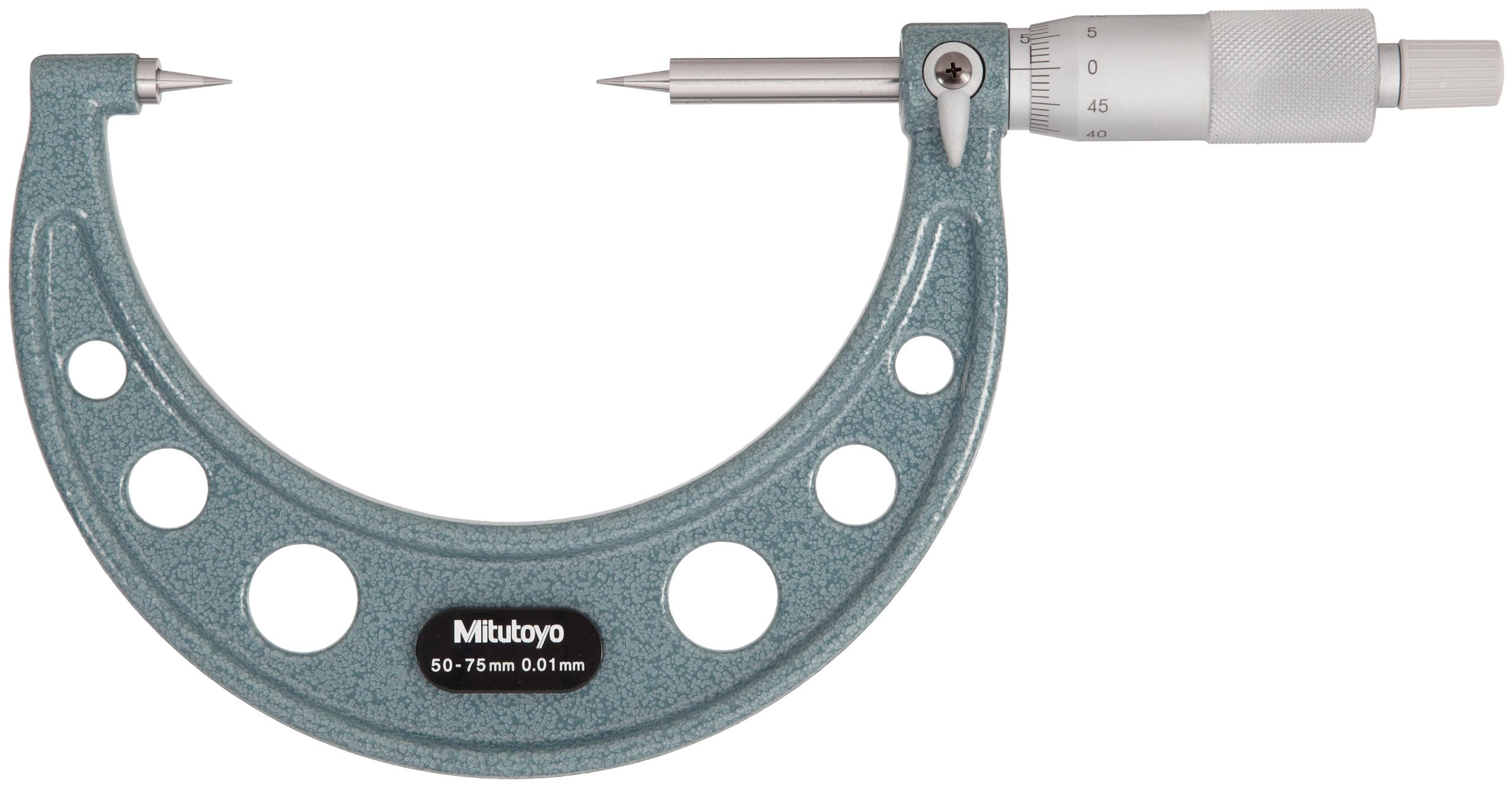 Mitutoyo 112-167 Series 112 Point Micrometer, 50 to 75 mm, 15°