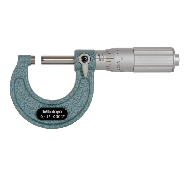 Mitutoyo 103-135 Series 103 Outside Micrometer with friction thimble, 0 to 1", 0.0001"