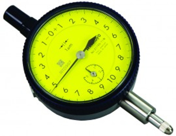Mitutoyo 2119A-11 Series 2 ANSI/AGD Dial Indicator with lug, 5 mm, Metric