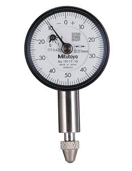Mitutoyo 1911A-10 Series 0 Compact Dial Indicator with Lug, 0 to 2.5 mm, Metric