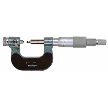 Mitutoyo 116-105-10 Series 116 Interchangeable-Anvil-Type Pana Micrometer, 0 to 1"